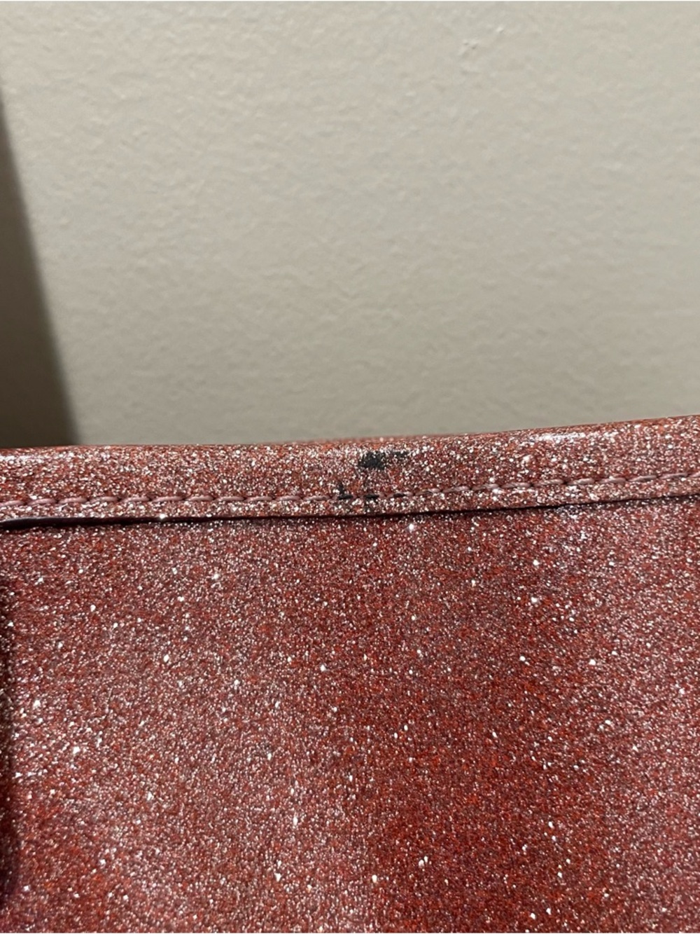 Coach Ferry Tote Rose Gold Glitter Patent Leather Pink Women Size One Size - Picture 5 of 9